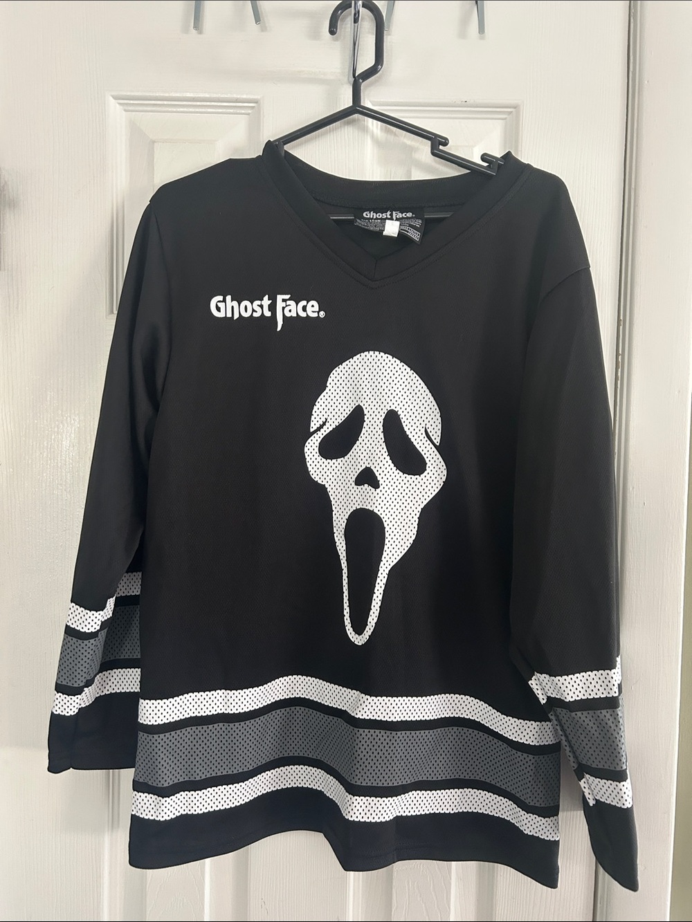 GHOST  FACE HOCKEY JERSEY BLACK GRAPHIC LONG SLEEV